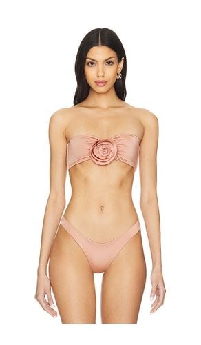 Cosette Rose Bandeau Bikini Top in Blush. - size L (also in M, S) - Indah - Modalova