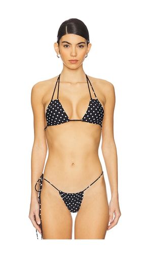 Bongo Triangle Halter Bikini Top in Black. - size M (also in S) - Indah - Modalova