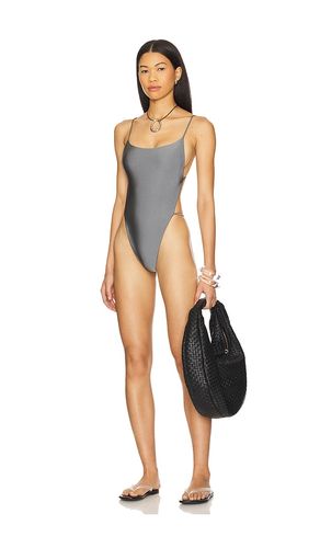 DNA.2 Skimpy Solid String Back One Piece Swimsuit in Grey. - size M (also in S) - Indah - Modalova