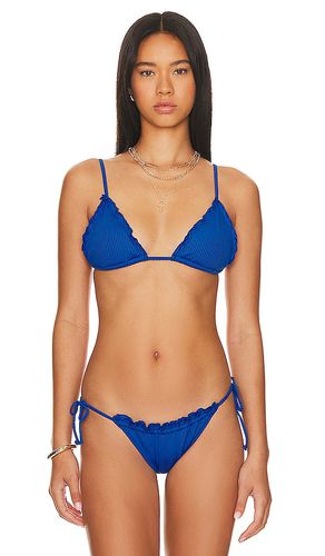 The Frill Tri Bikini Top in Blue. - size L (also in S) - It's Now Cool - Modalova