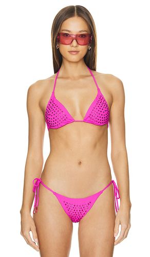 The Diamante Tri Bikini Top in Fuchsia. - size M (also in S) - It's Now Cool - Modalova