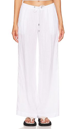 Pantalón ancho de lino relajado en color talla 2/M en - White. Talla 2/M (también en 3/L) - James Perse - Modalova