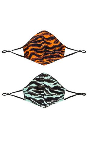 Printed Cotton Pack of 2 Masks in - JONATHAN SIMKHAI STANDARD - Modalova