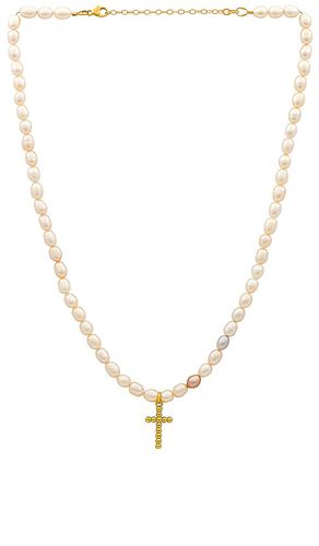 Rice Pearl & Cross Necklace in - Joy Dravecky Jewelry - Modalova