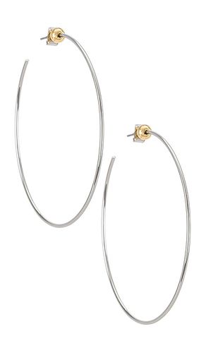Icon hoops in color metallic silver size all - Jenny Bird - Modalova