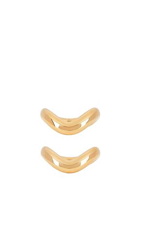 Conjunto de anillos ola en color oro metálico talla 6 en - Metallic Gold. Talla 6 (también en 7, 8) - Jenny Bird - Modalova
