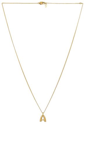 Monogram Pendant Necklace in Metallic . - size A (also in B, C, D, E, F, G, H, K, M, N, O, P, S, T, V) - Jenny Bird - Modalova