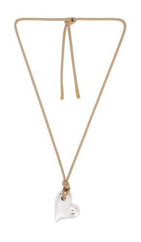 Art Heart On A String Necklace in Metallic - Jenny Bird - Modalova