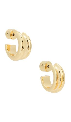 Mini Lennon Hoops in Metallic - Jenny Bird - Modalova