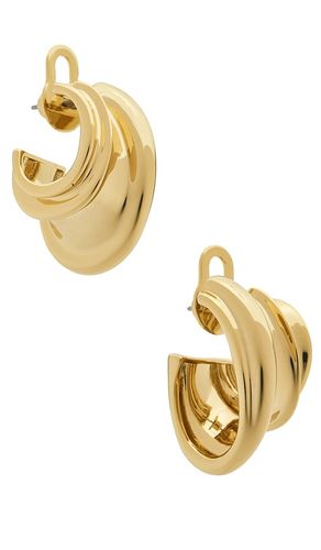 Leona Hoops in Metallic - Jenny Bird - Modalova