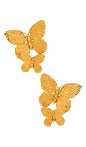 Pendiente papillon en color oro metálico talla all en - Metallic Gold. Talla all - Jennifer Behr - Modalova