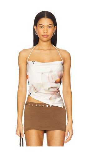 Printed Cowl Neck Halter Top in . - size L (also in S, XL/1X, XS) - Juliet Johnstone - Modalova