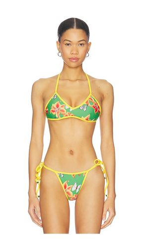 Painted Lady Bikini Top in Green. - size S (also in XS) - Juliet Johnstone - Modalova