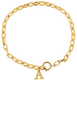 Collar initial en color oro metálico talla B en - Metallic Gold. Talla B (también en C, D, F, H, I - joolz by Martha Calvo - Modalova
