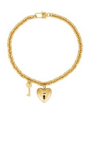 Heart Lock Necklace in Metallic - joolz by Martha Calvo - Modalova