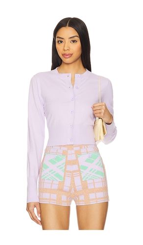 Crop Cardigan in Lavender. - size L (also in M, S, XS) - JoosTricot - Modalova