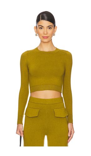 Long Sleeve Crop Top in Mustard. - size L (also in M, S, XS) - JoosTricot - Modalova