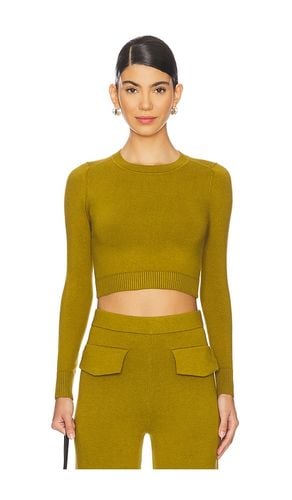 Long Sleeve Crop Top in Mustard. - size L (also in S, XS) - JoosTricot - Modalova