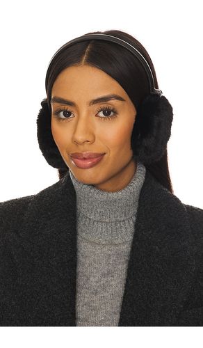 Faux Mink & Leather Earmuffs in - jocelyn - Modalova