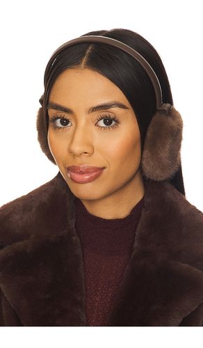 Faux Mink & Leather Earmuffs in - jocelyn - Modalova