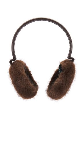 Faux Mink & Leather Earmuffs in - jocelyn - Modalova