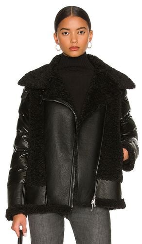 Faux Sherpa Moto Jacket in . - size L (also in M, S) - jocelyn - Modalova