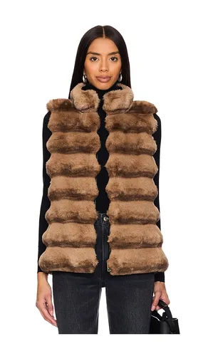 Plush Faux Fur Reversible Vest in . Size L. Also in M, S, XL - jocelyn - Modalova
