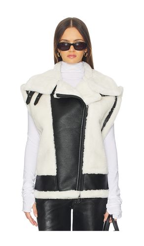 Faux Shearling & Leather Moto Vest in . Size S. Also in M - jocelyn - Modalova