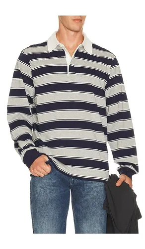 Long Sleeve Rugby Shirt in Navy. - size L (also in M, S, XL/1X) - Joe's Jeans - Modalova