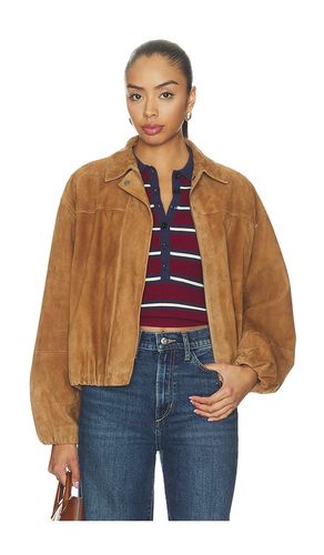The Bella Suede Bomber Jacket in Tan. - size L (also in M, S) - Joe's Jeans - Modalova