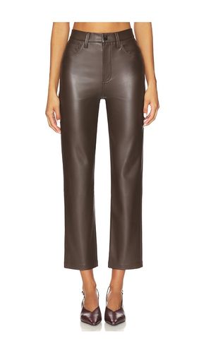 Lyra Slim Ankle Faux Leather Straight in Chocolate. - size 27 (also in 28, 29, 30, 31) - Joe's Jeans - Modalova