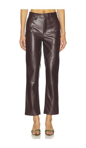 The Lyra Slim Ankle Faux Leather Pants in Wine. - size 25 (also in 26, 27, 28, 31, 32, 34) - Joe's Jeans - Modalova
