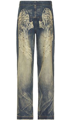 Wing Print Studded Lowrise Colossus Jeans in . - size 34 (also in 36) - Jaded London - Modalova