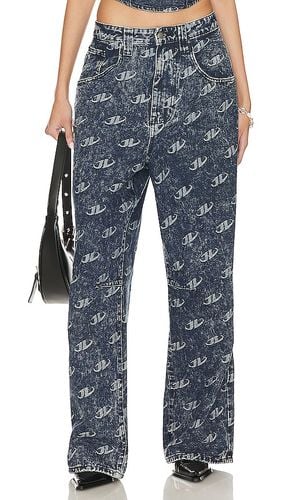 Monogram Baggy Pants in Denim-Medium. - size 25 (also in 26, 28) - Jaded London - Modalova