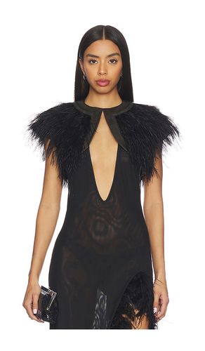 Feather Shrug With Pu Placket in . Size L. Also in S - Jaded London - Modalova