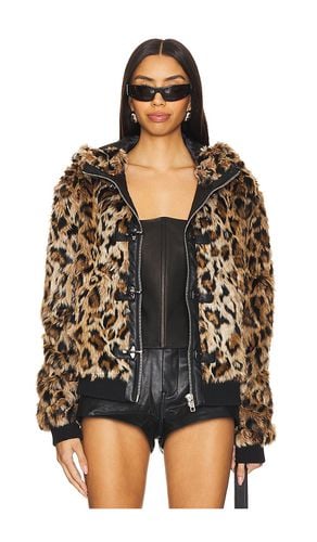 Hooded Mendoza Faux Fur Jacket in Brown. - size L (also in M, S) - Jaded London - Modalova