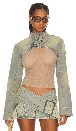 Assassin Ultra Cropped Jacket in Blue. - size L (also in M, S, XS) - Jaded London - Modalova