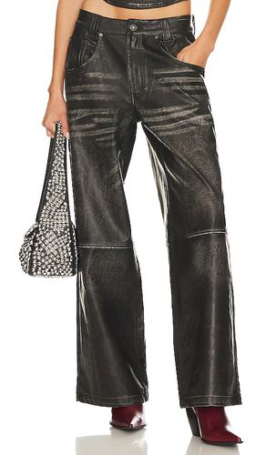 Distressed Faux Leather Colossus Pant in Black. - size 24 (also in 25, 26, 34) - Jaded London - Modalova