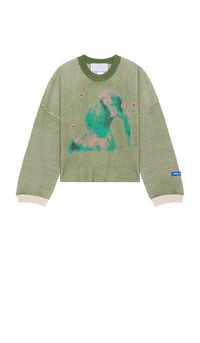 Embrace Two Tone Rib Knit Sweater in Sage. - size L (also in M) - Jungles - Modalova