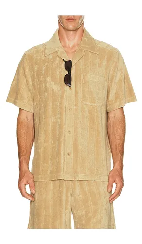 Ted Stripe Terry Shirt in Brown. - size M (also in S, XL/1X) - J.Lindeberg - Modalova