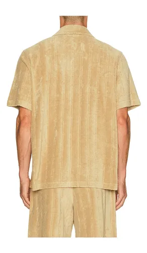Ted Stripe Terry Shirt in Brown. - size M (also in XL/1X, S) - J.Lindeberg - Modalova