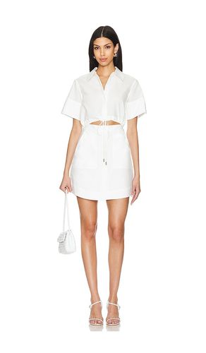 Vestido camisero mini marcy en color talla 0 en - White. Talla 0 (también en 2, 6, 8) - SIMKHAI - Modalova