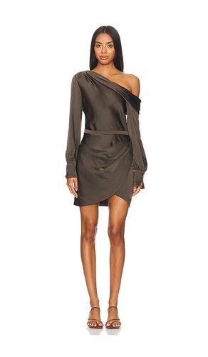 Cameron One Shoulder Mini Dress in Brown. - size 0 (also in 2, 4, 6, 8) - SIMKHAI - Modalova