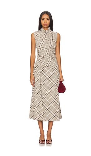 Burke Draped Midi Dress in Tan. - size 0 (also in 8) - SIMKHAI - Modalova