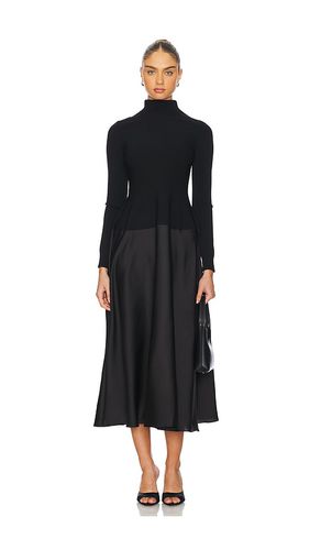 Frances Long Sleeve Satin Combo Midi Dress in . Taglia S - SIMKHAI - Modalova