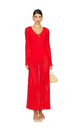 Elton Keyhole Midi Dress in Red. - size L (also in M, S, XS) - SIMKHAI - Modalova