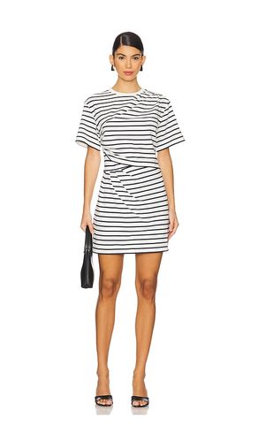 Zeus Short Sleeve Draped T-shirt Dress in Navy. - size L (also in M, S) - SIMKHAI - Modalova