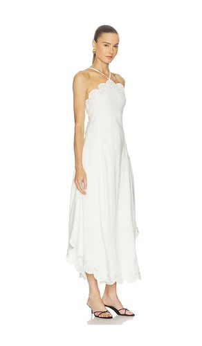 KLEID GILLIAN EMBROIDERED LINEN MIDI in . Größe 0. Also in 4 - SIMKHAI - Modalova