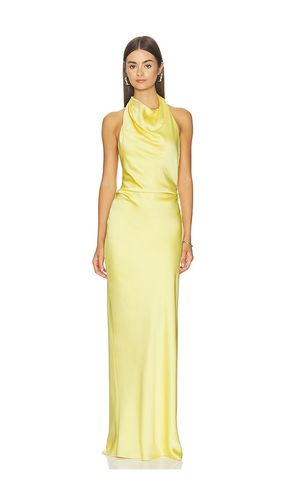 Reannon Satin Draped Gown in Yellow. - size 2 (also in 4, 6) - SIMKHAI - Modalova