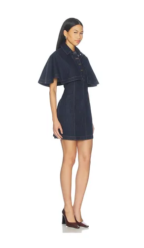 Shreya Mini Cape Dress in Blue. - size 0 (also in 10, 2, 4, 6, 8) - SIMKHAI - Modalova